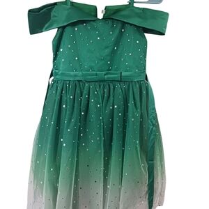 Green and White Starry Dress